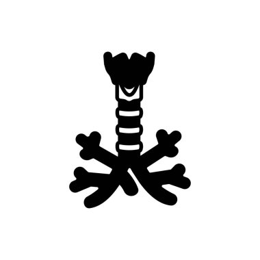 Trakea simgesi vektörde. Logotype