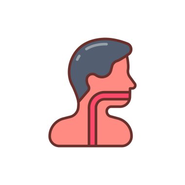 Vektör olarak yemek borusu simgesi. Logotype