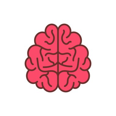 Vektör olarak Beyin Üst Görünüm simgesi. Logotype