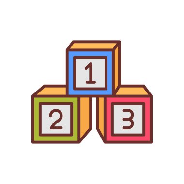 Çocuklar vektör olarak simgeyi engeller. Logotype