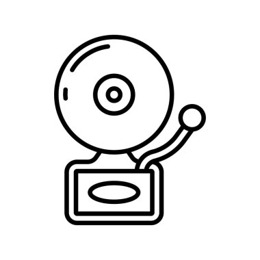 Okul Çanı simgesi vektör. Logotype