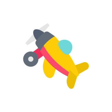 Uçak oyuncağı simgesi vektörde. Logotype