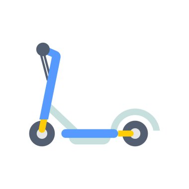 Vektör olarak elektrikli scooter simgesi. Logotype