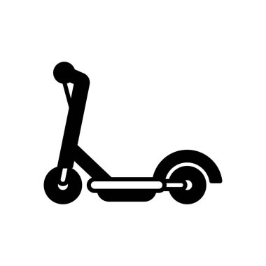 Vektör olarak elektrikli scooter simgesi. Logotype