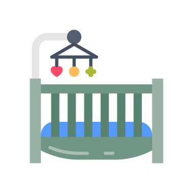 Beşik simgesi vektörde. Logotype