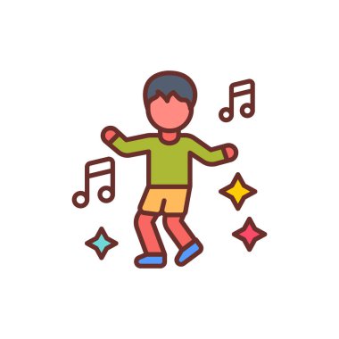 Vektör olarak dans ikonu. Logotype