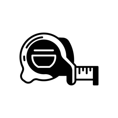 Teyp Ölçüm simgesi vektör cinsinden. Logotype