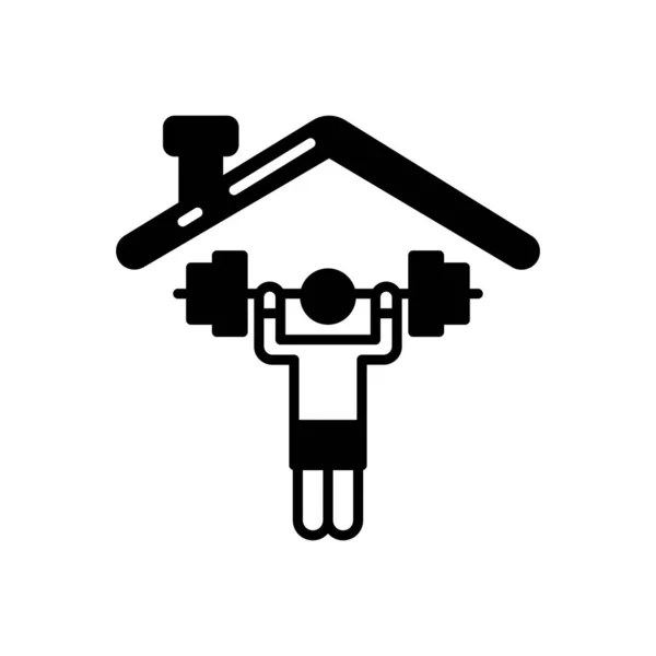 Home Workout Icon Vector Logotype — Stock Vector