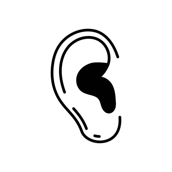 Ear Icon Vector Logotype — Stock Vector