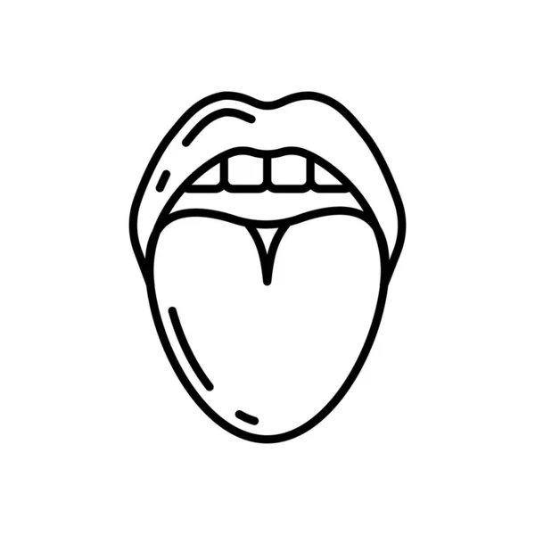 Tongue Icon Vector Logotype — Stock Vector