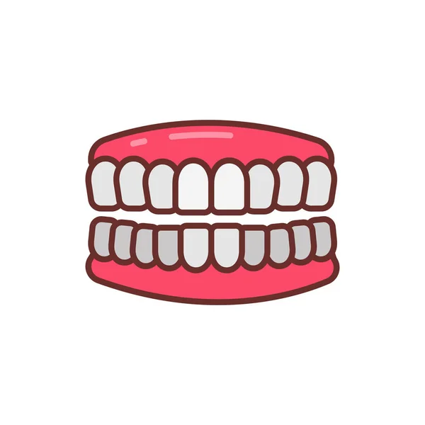 Ícone Dentes Vetor Logotipo — Vetor de Stock