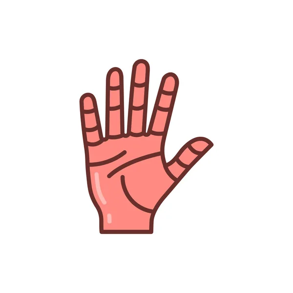 Ícone Mão Vetor Logotipo —  Vetores de Stock