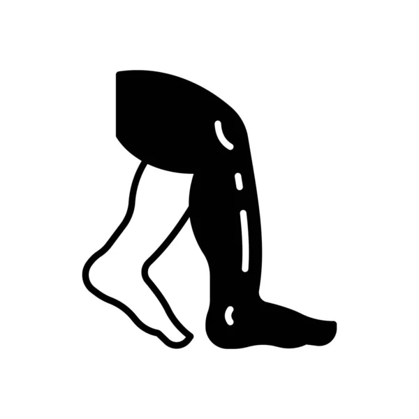 Icona Delle Gambe Nel Vettore Logotipo — Vettoriale Stock