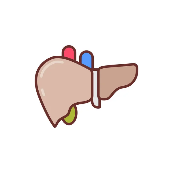 病媒中的肝脏图标 标识类型 — 图库矢量图片