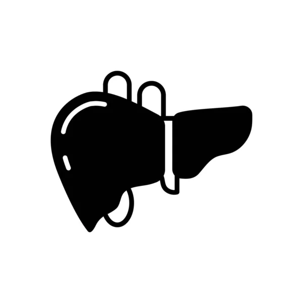 Icono Hepático Vector Logotipo — Vector de stock