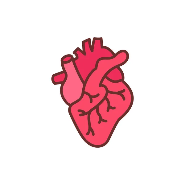 Ícone Cardíaco Vetor Logotipo —  Vetores de Stock