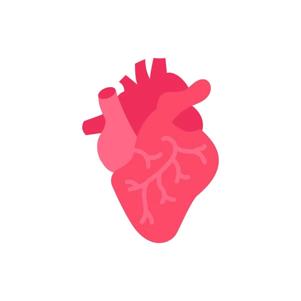 Ícone Cardíaco Vetor Logotipo — Vetor de Stock