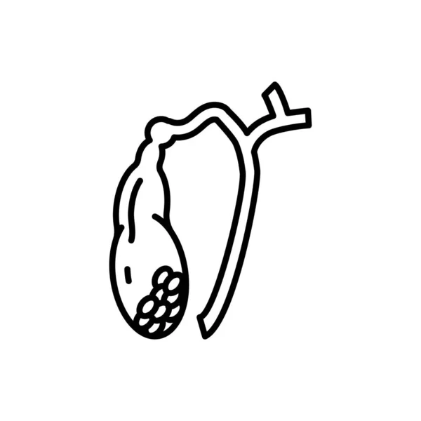 Icône Vésicule Biliaire Dans Vecteur Logotype — Image vectorielle