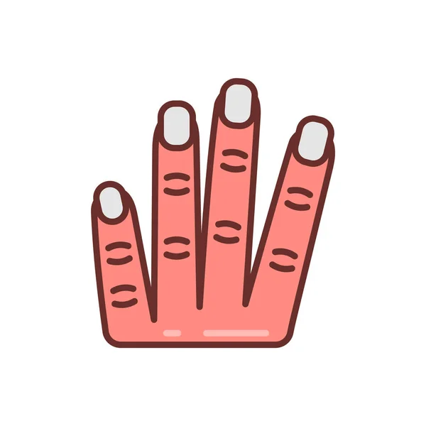 Parmakların Simgesi Vektörde Logotype — Stok Vektör