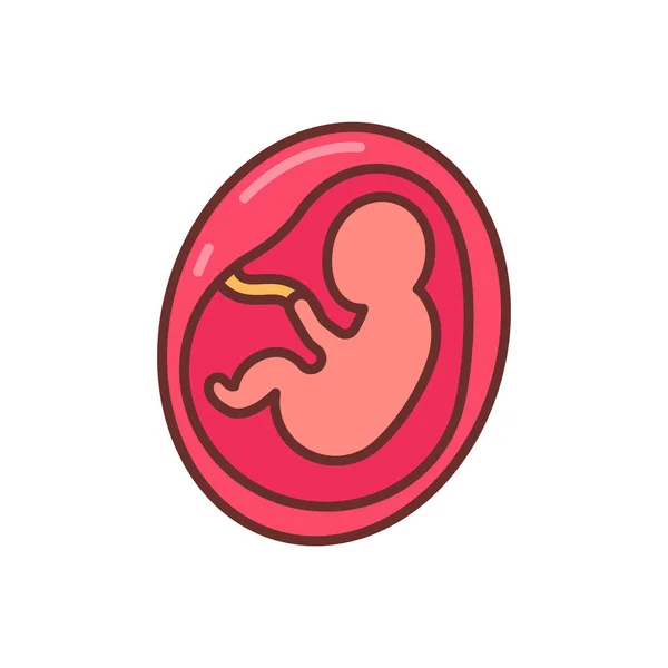 Fetus Symbol Vektor Logotyp — Stockvektor