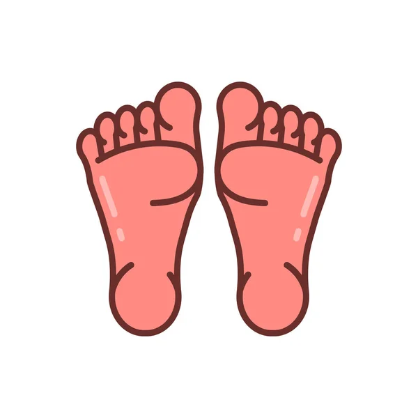 Fötter Ikonen Vektor Logotyp — Stock vektor