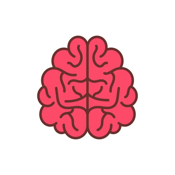 Ikon Tampilan Atas Otak Dalam Vektor Logotype - Stok Vektor