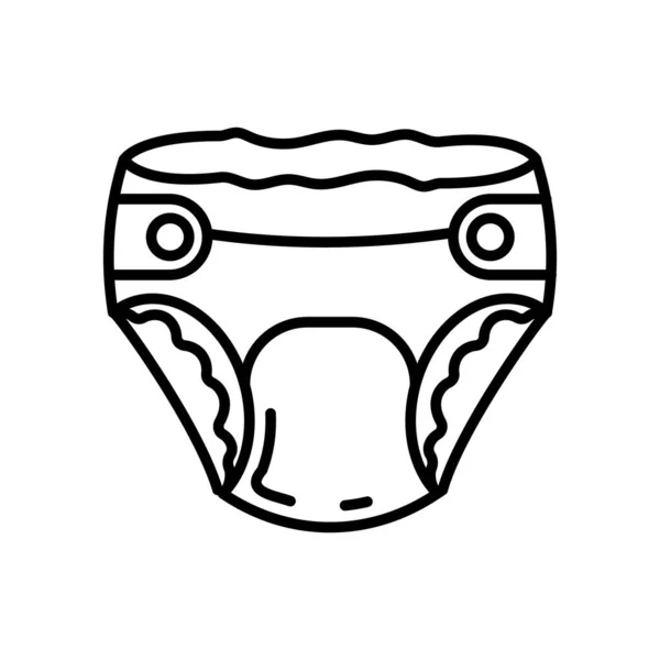 Icono Pañal Vector Logotipo — Archivo Imágenes Vectoriales