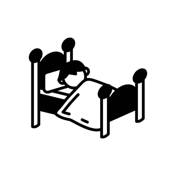 Schlafende Ikone Vektor Logotyp — Stockvektor