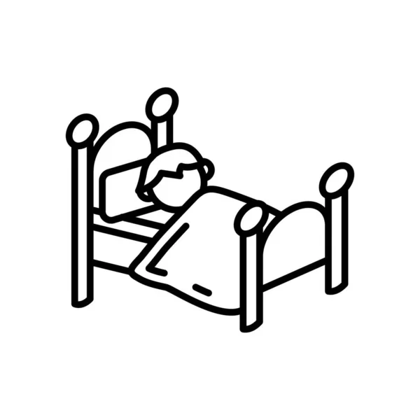 Ícone Adormecido Vetor Logotipo —  Vetores de Stock