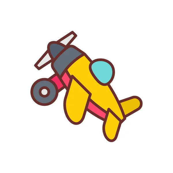 Aeroplane Toy Icon Vector Logotype — Stock Vector