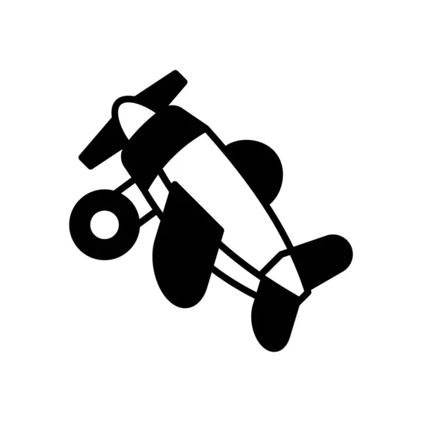 Icona Giocattolo Aeroplano Vettore Logotipo — Vettoriale Stock