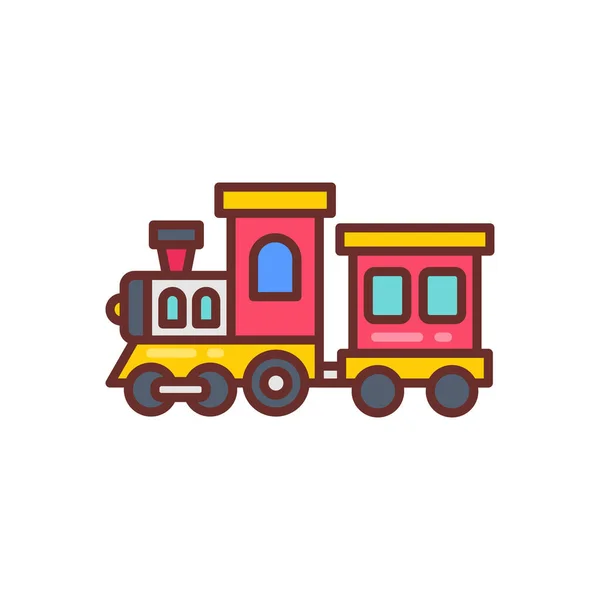 Train Toy Symbol Vektor Logotyp — Stockvektor