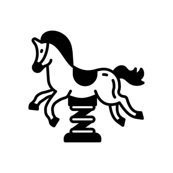 Häst Swing Ikon Vektor Logotyp — Stock vektor