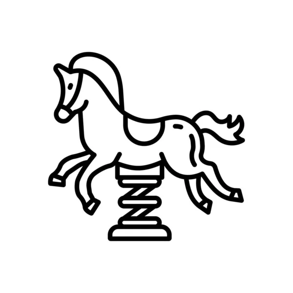 Ikona Kůň Swing Vektoru Logotyp — Stockový vektor