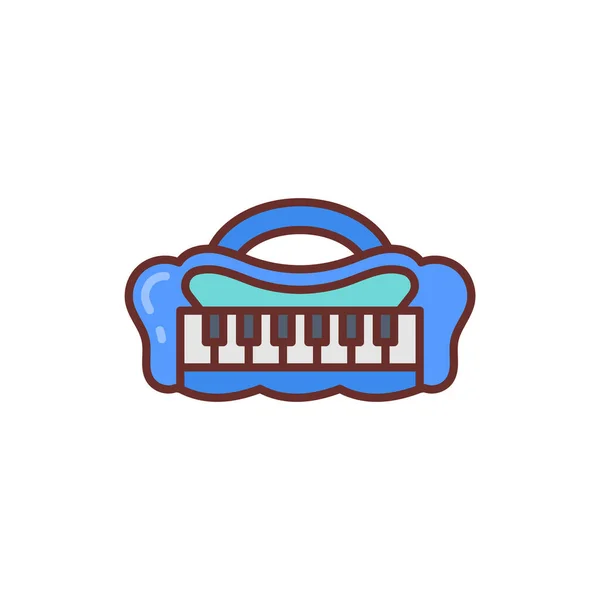 Klaviersymbol Vektor Logotyp — Stockvektor