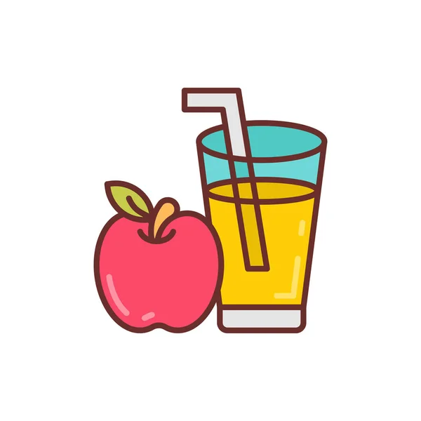 Значок Apple Juice Векторе Логотип — стоковый вектор