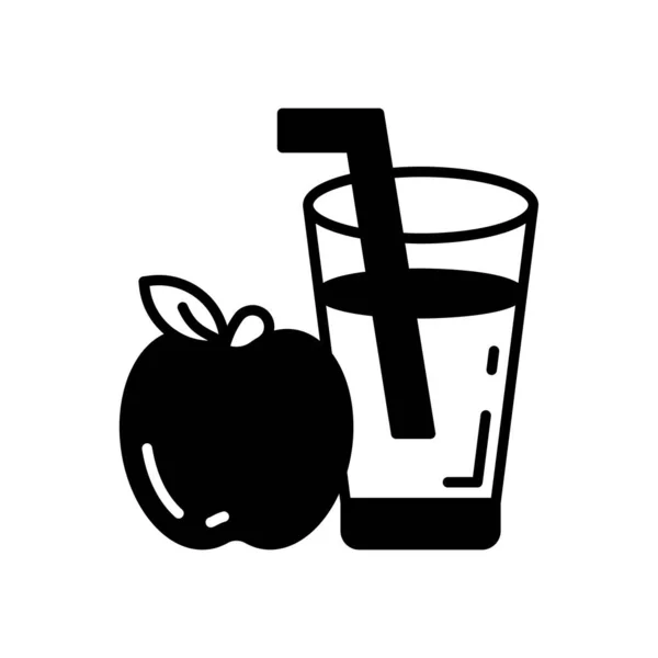 Icona Del Succo Mela Nel Vettore Logotipo — Vettoriale Stock