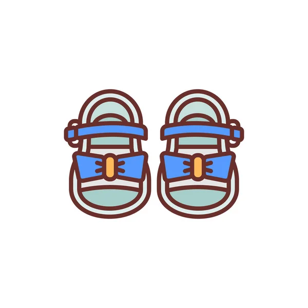 Ícone Sandals Vetor Logotipo —  Vetores de Stock