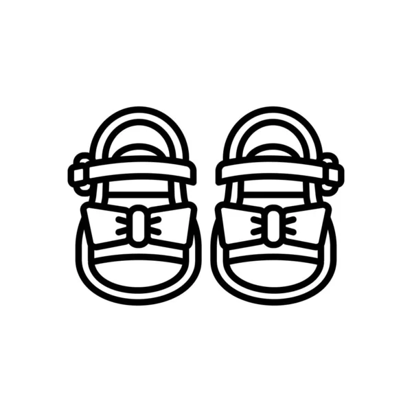 Sandals Ikonen Vektor Logotyp — Stock vektor