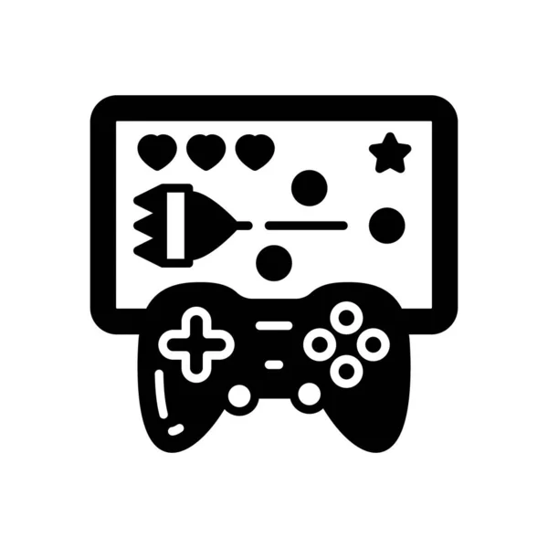 Icona Dei Videogiochi Vettore Logotipo — Vettoriale Stock