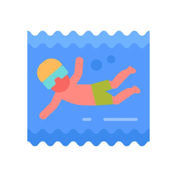 Swimming Icon Vector Logotype — Stock Vector