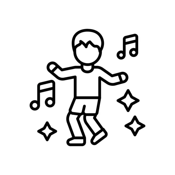 Icône Dansante Vecteur Logotype — Image vectorielle