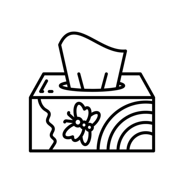 Icona Della Scatola Dei Tessuti Nel Vettore Logotipo — Vettoriale Stock