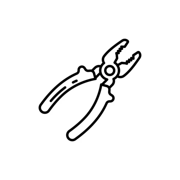 Lineman Pliers Icon Vector Logotype — Stock Vector