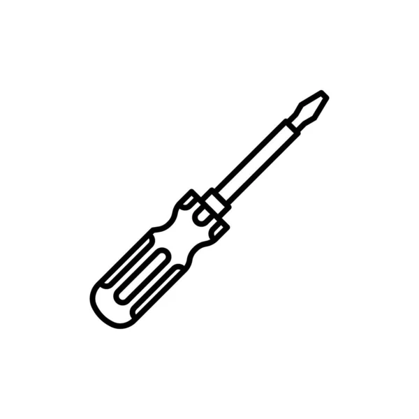 Ізольовані Викрутки Значок Векторі Логотип — стоковий вектор