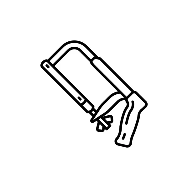 Hacksaw Symbol Vektor Logotyp — Stockvektor