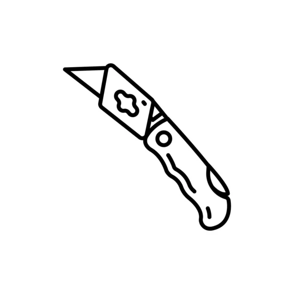 Razor Knife Simgesi Vektörde Logotype — Stok Vektör