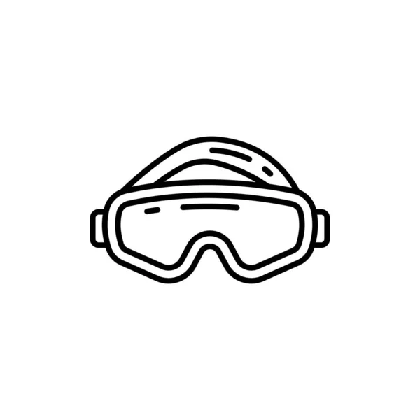 Veiligheidsbril Icoon Vector Logotype — Stockvector
