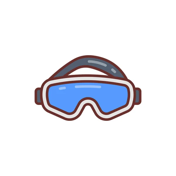 Schutzbrillen Symbol Vektor Logotyp — Stockvektor