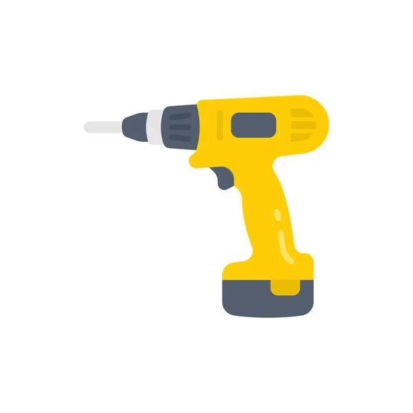 Icona Power Drill Nel Vettore Logotipo — Vettoriale Stock